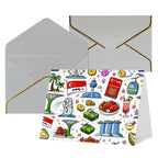 Custom Golden Edge Greeting Cards (Horizontal)