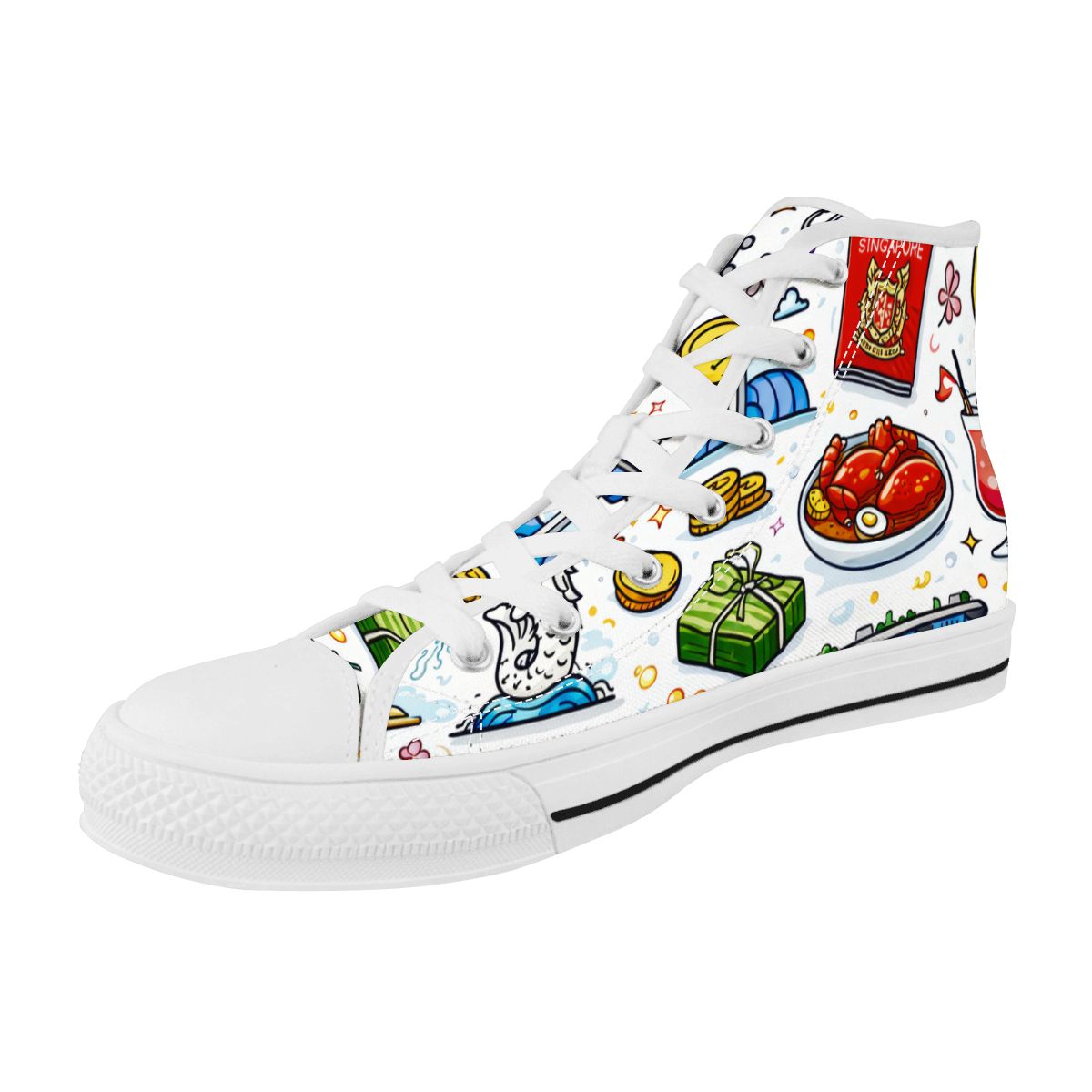 Custom Women's High Top Canvas Shoes Customized Tongue