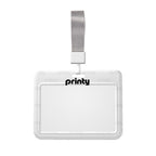 Custom ID Badge Holder (Front And Back Different) (Horizontal)