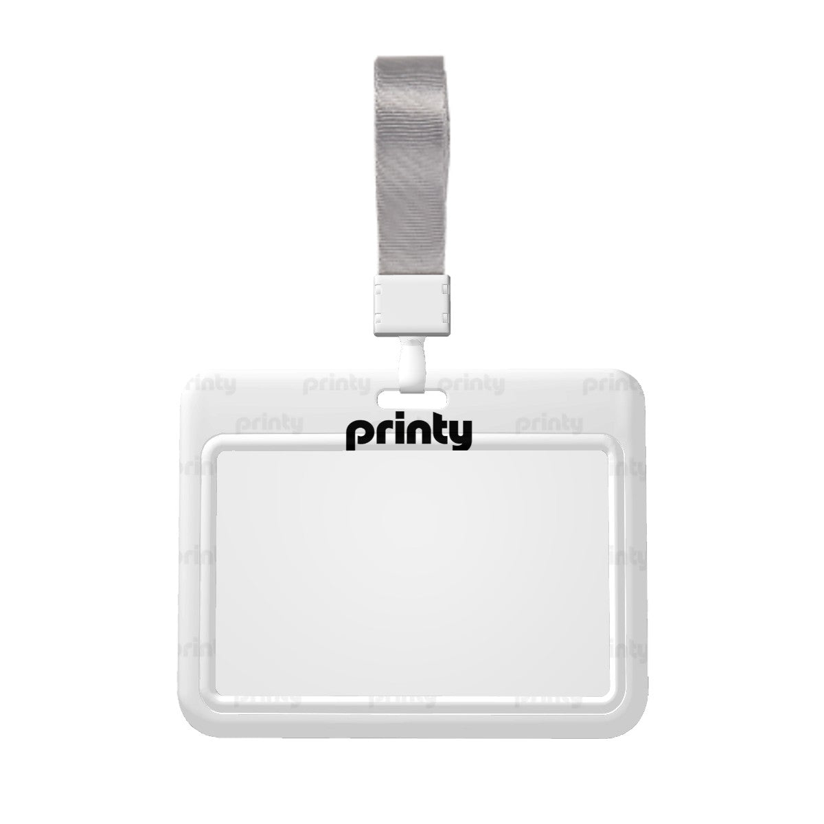 Custom ID Badge Holder (Front And Back Different) (Horizontal)