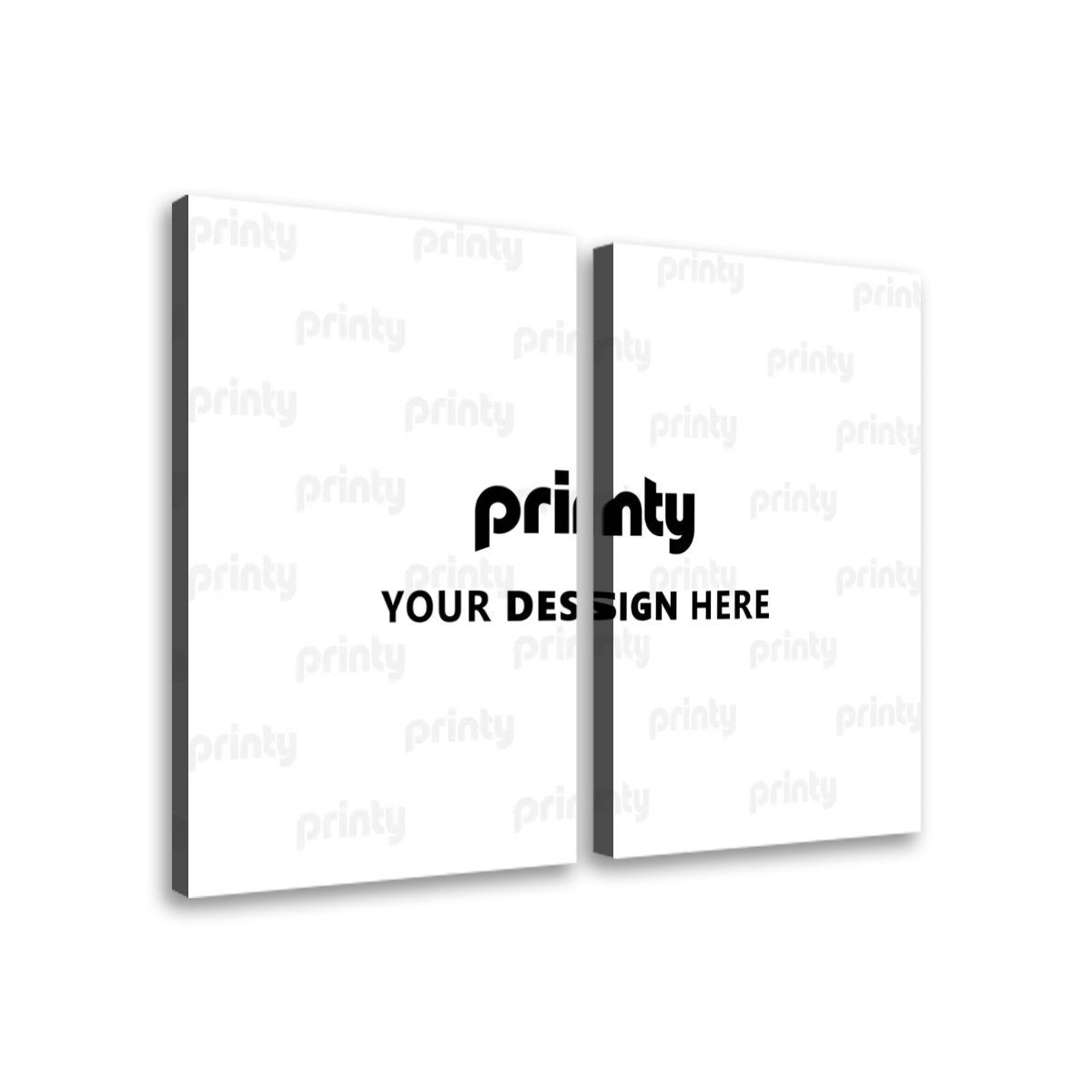 Custom 2 Panels Canvas Prints Wall Art (Set C)