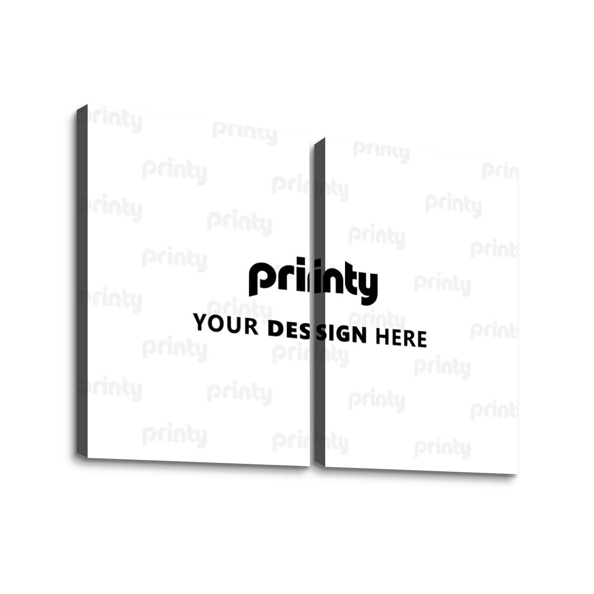 Custom 2 Panels Canvas Prints Wall Art (Set B)