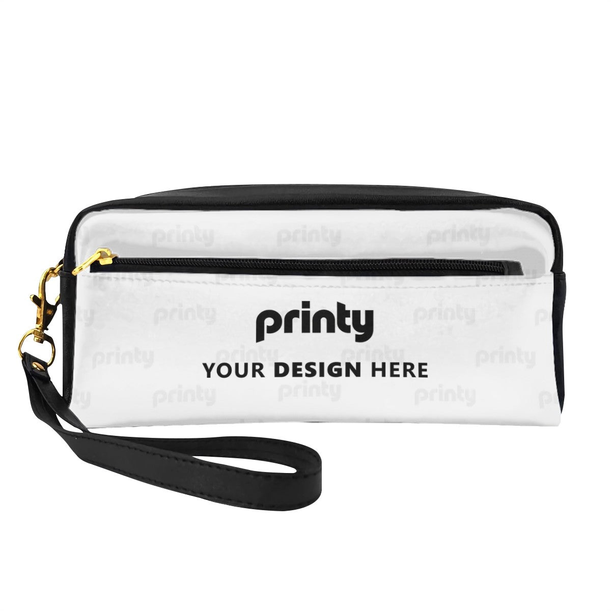 Custom Rectangular Leather Makeup Bag