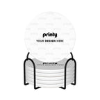 Custom Round Ceramic Coasters Set of 6