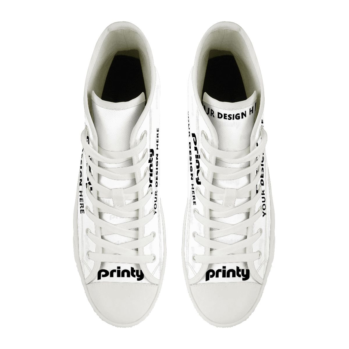 Custom Women's High Top Canvas Shoes Customized Tongue