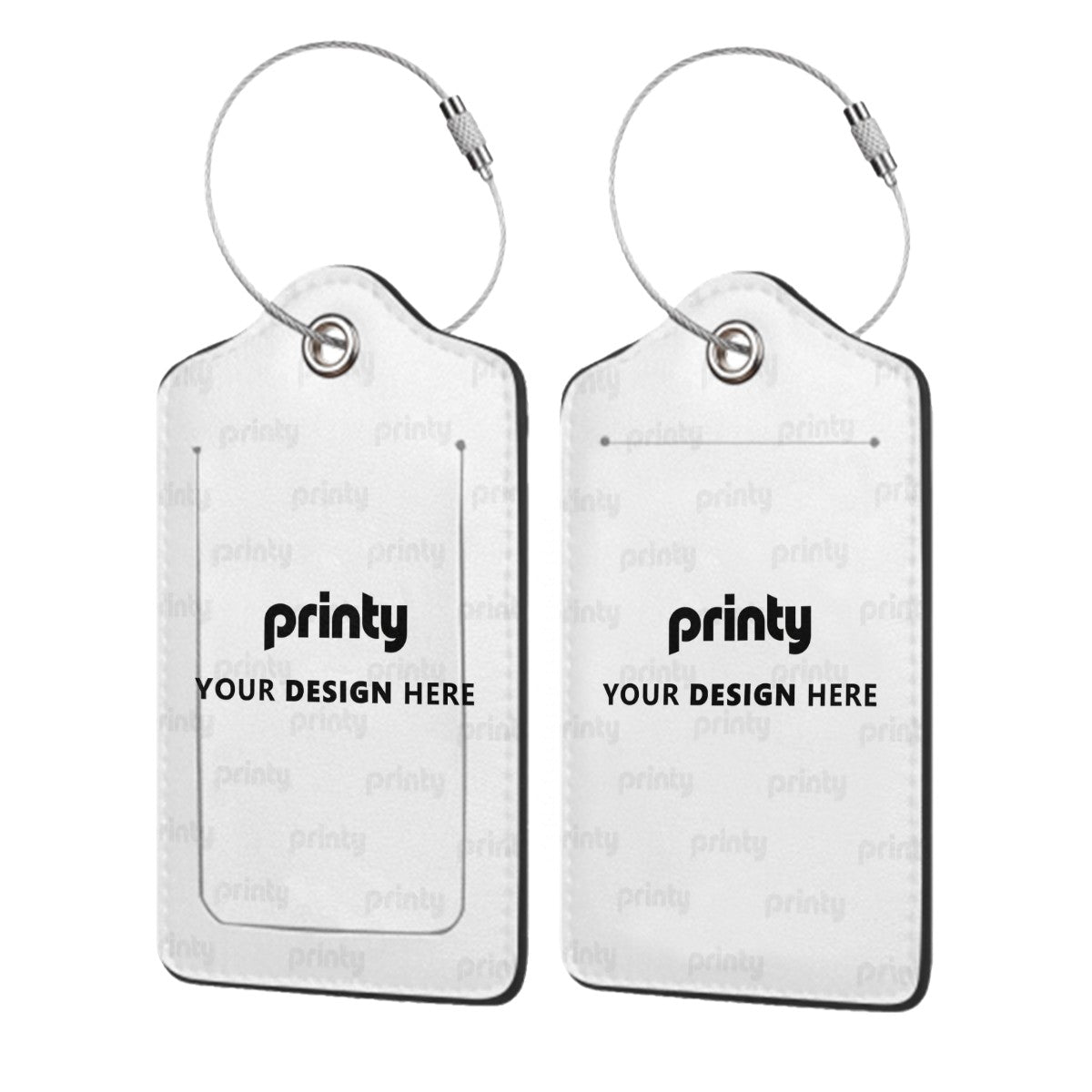 Custom Leather Luggage Tags for Suitcases with Metal Ring