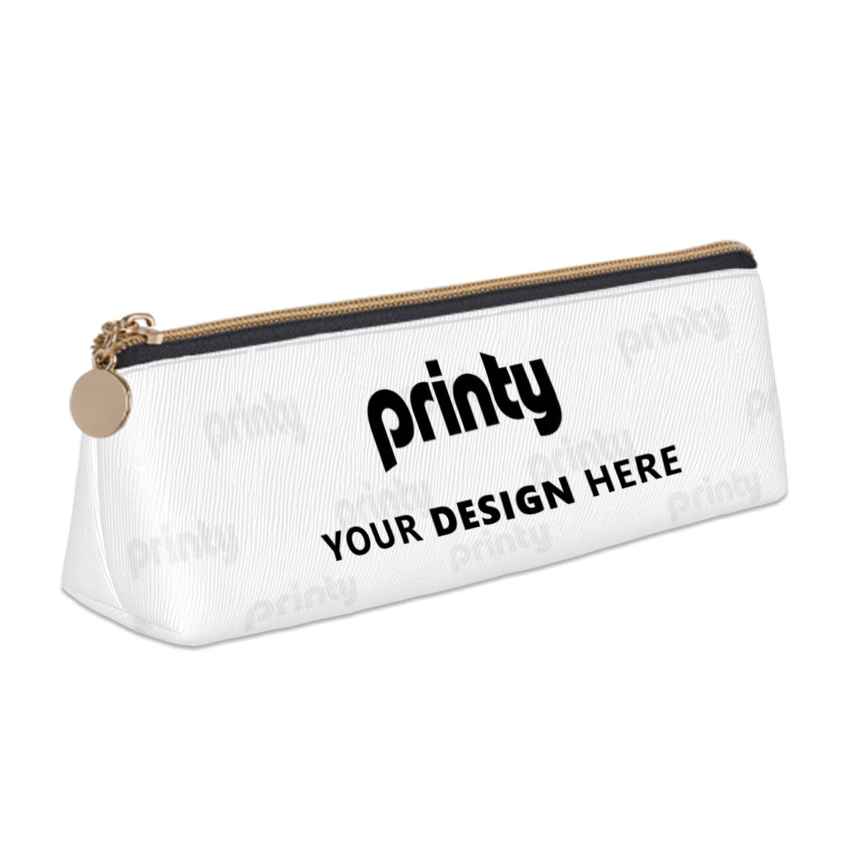 Custom Leather Triangular Pencil Case