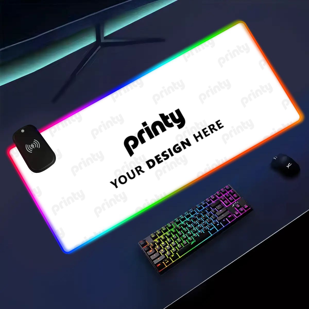 Custom Wireless Charging RGB Mouse Pad (9:4)
