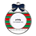 Custom Circular Christmas Decorations Alloy Pendants