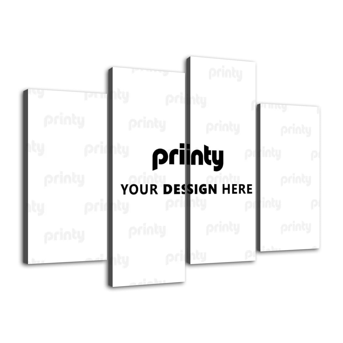Custom 4 Panels Canvas Prints Wall Art (Set C)
