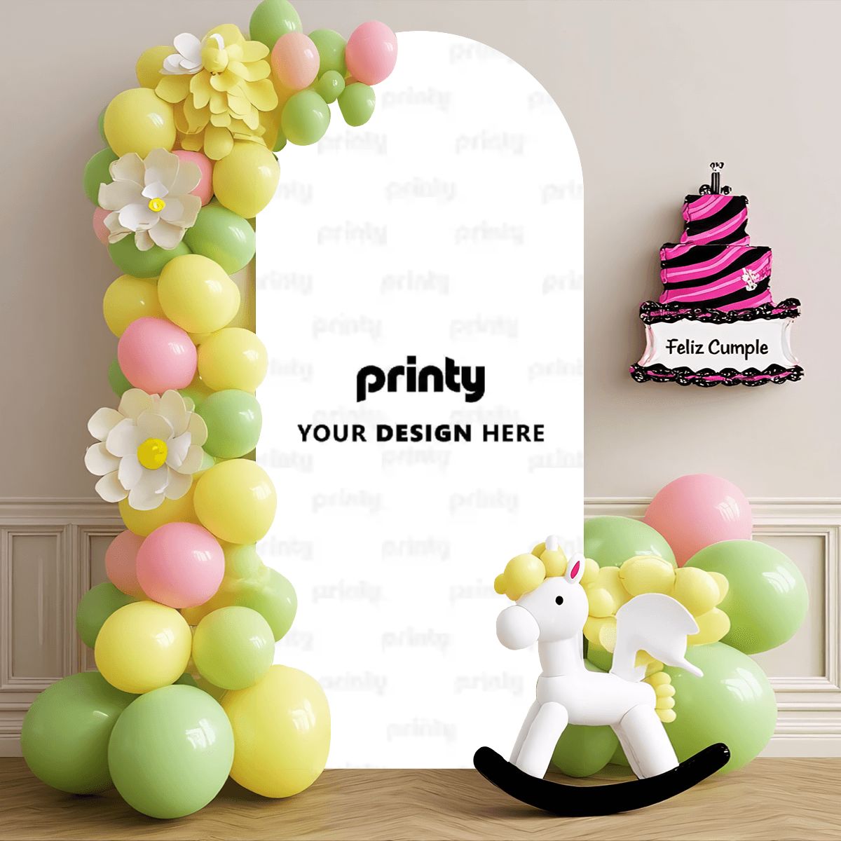Custom Small Arched Background Cover