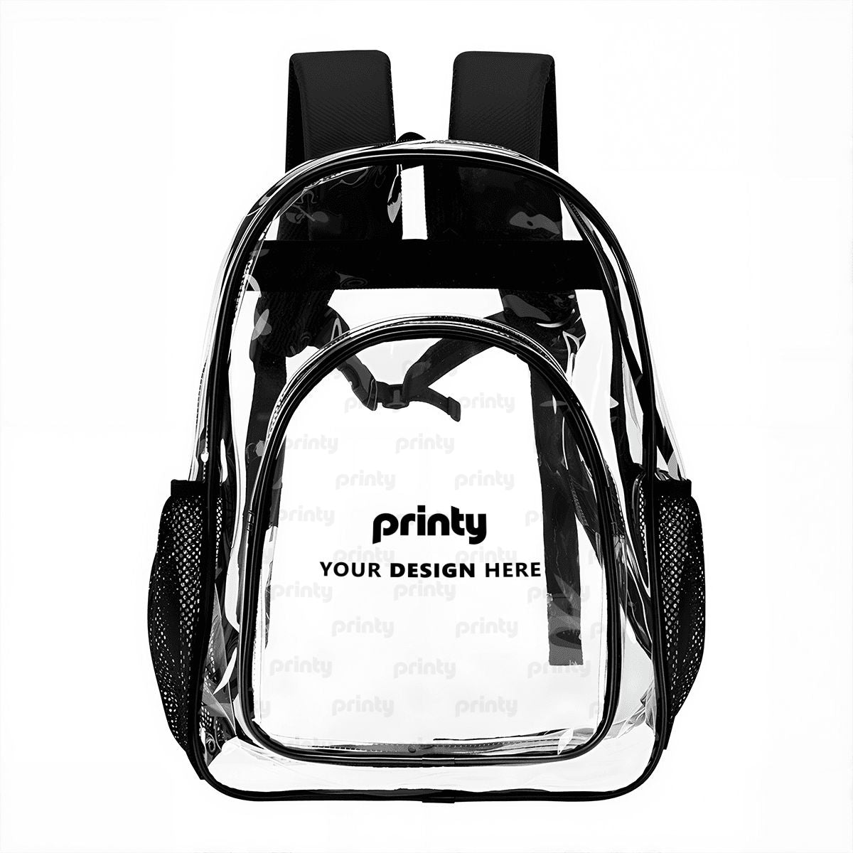 Custom Clear Backpack with Mesh Pocket