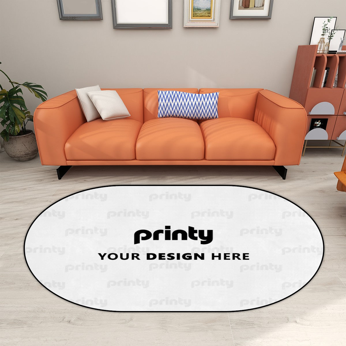 Custom Multiple Sizes Oval Area Rug