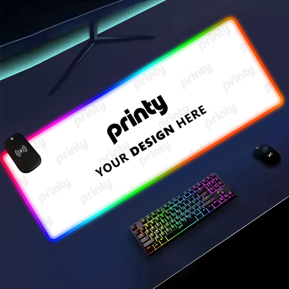Custom Wireless Charging RGB Mouse Pad (8:3)